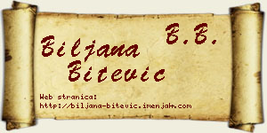 Biljana Bitević vizit kartica